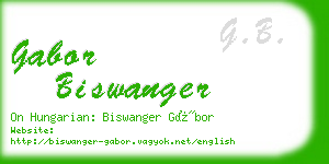 gabor biswanger business card